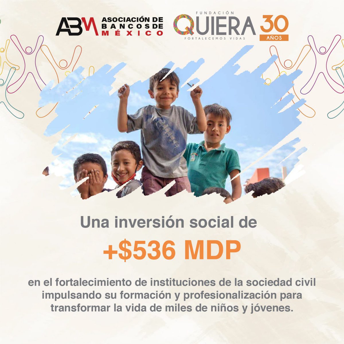 ¡Invertir en lo importante! En 30 años @FundacionQuiera ha apoyado el fortalecimiento institucional porque cree firmemente que esa es la clave para alcanzar la sostenibilidad de las organizaciones de la sociedad civil. quiera.org #30AñosFortaleciendo