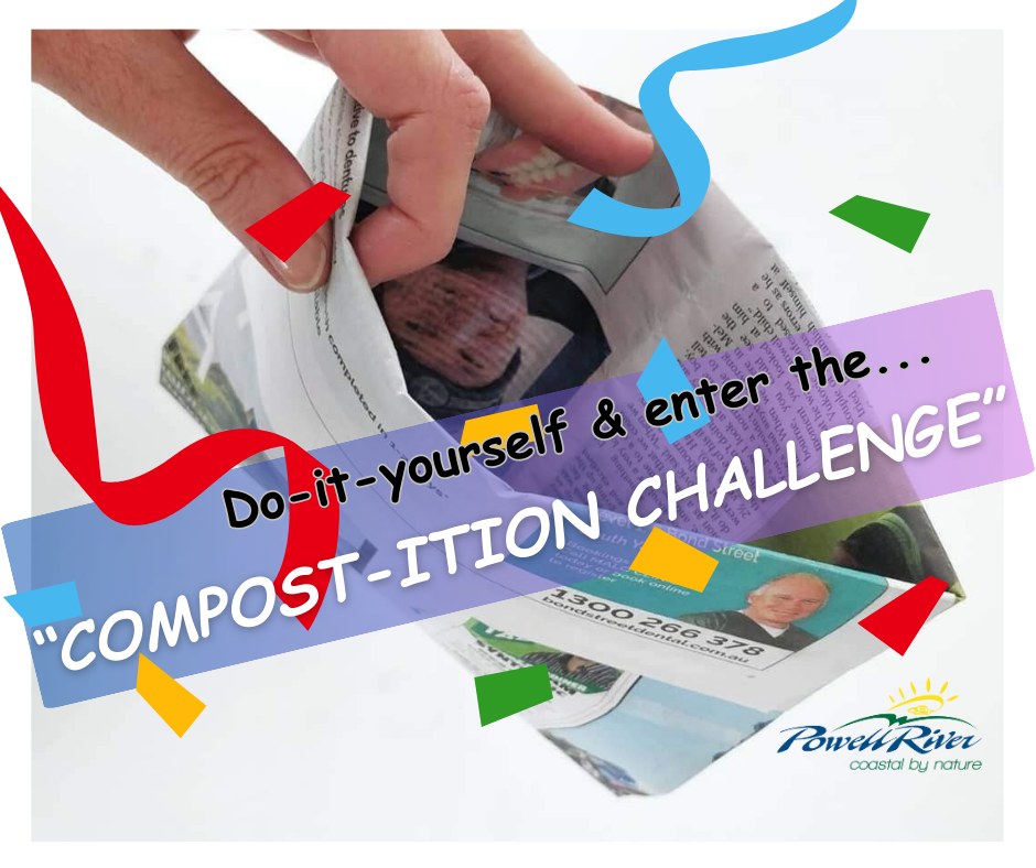 🌟Win PRISMA tickets or passes to the Complex in the Compost-ition Challenge!🥳 📰Get newspaper/compostable paper ♻️Make a DIY organics waste bag 📷Take photo/video of it 📨Send by May 15 to info@powellriver.ca or #compostitionchallenge 🏆Win a prize! ℹ️ participatepr.ca/organics-curbs…