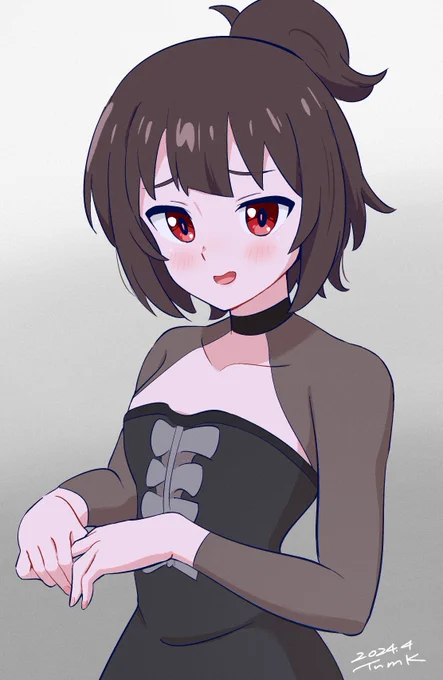 ドレスアップめぐみん可愛かった#このすば #めぐみん 