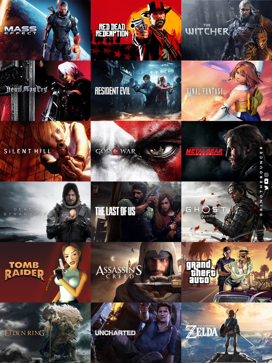 RinoTheBouncer's tweet photo. What game do you consider the most overrated of all time?🚀

Let’s go!😎 (Image is for reference to gaming in general. Those are some of my most beloved games of all time. Name any game you want) #PlayStation #Xbox #Gaming https://t.co/ga70V6KBpS