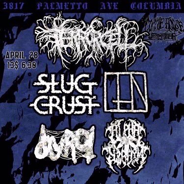 slugcrust's tweet photo. Attn: COLA//GVL
these are less than two weeks away🔥 https://t.co/LoXxUPsjL7