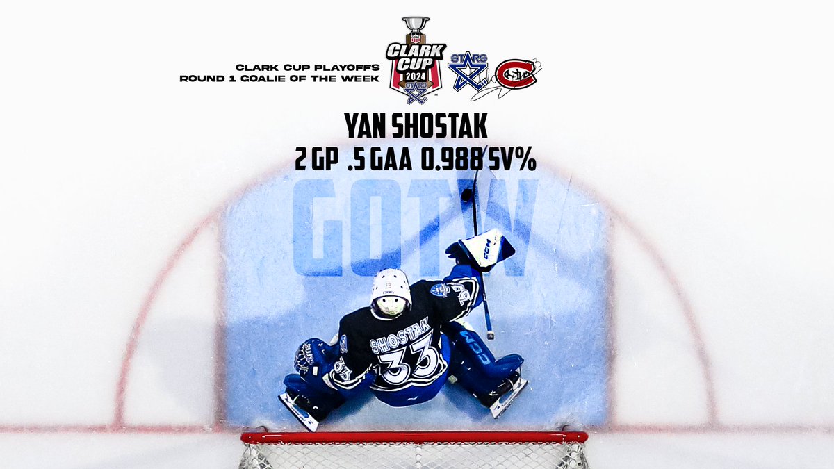 Mr. Incredible, Yan Shostak, stopped 79 of 80 shots on goal earning Goaltender of the Week honors for the 1st round of the Clark Cup Playoffs! 📷 #AllAboard📷#CCPlayoffs24 lincolnstars.com/news/2024/4/19…