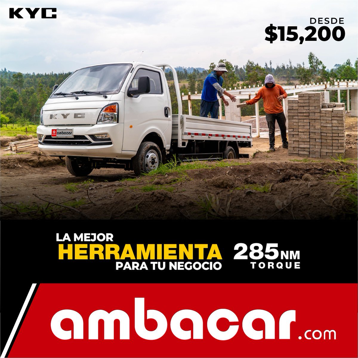 ¡Lleva tu negocio al siguiente nivel con el robusto camión KYC D5! Su impresionante capacidad de carga de 2610kg y su motor de 4 cilindros en línea con inyección electrónica BOSCH te aseguran un rendimiento sobresaliente en cada viaje. 💼💪

bit.ly/CotizarAmbacar 

#Ambacar
