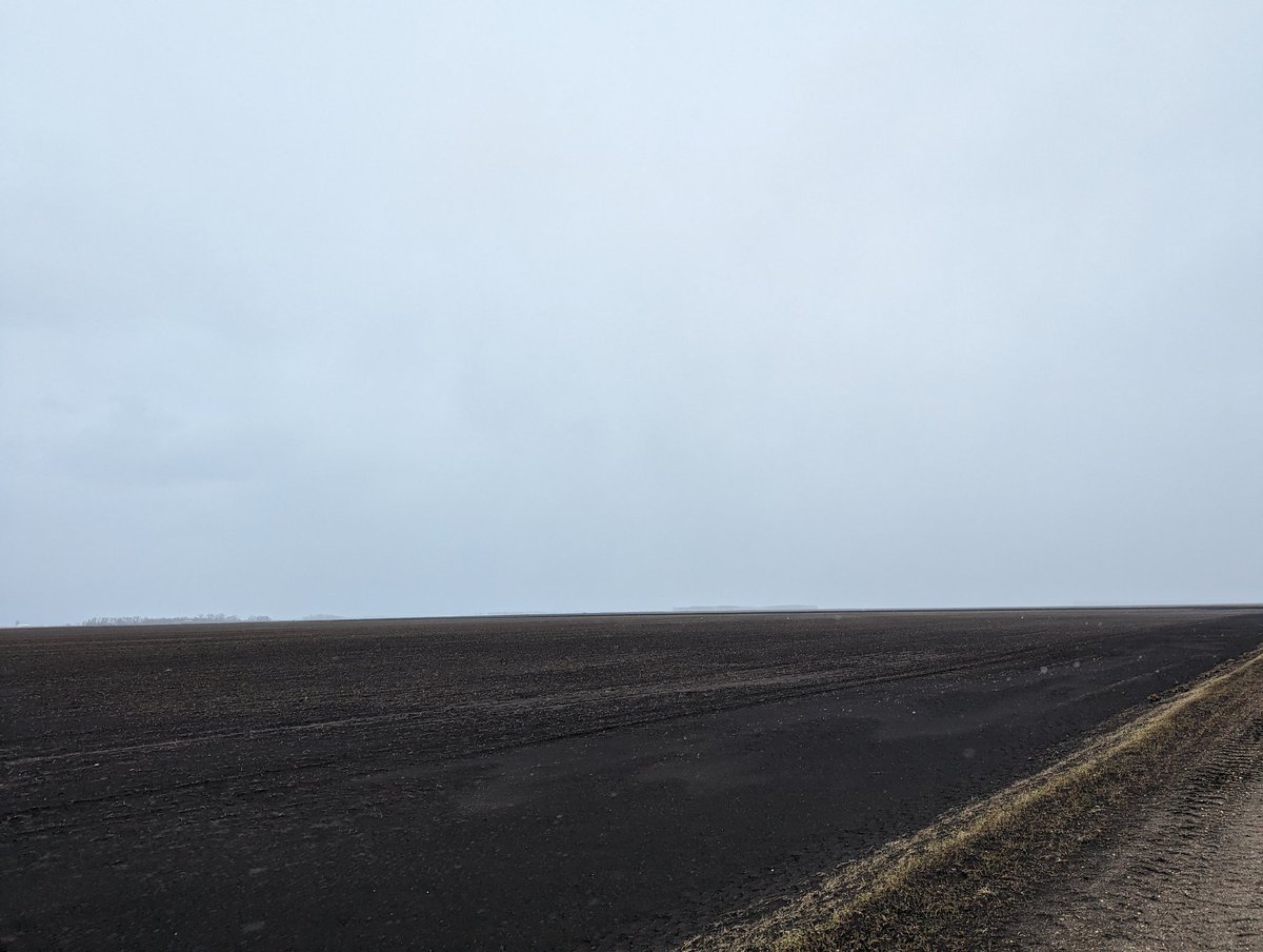Dirt blew so much that it was necessary to pull it out of the ditch so water could drain.