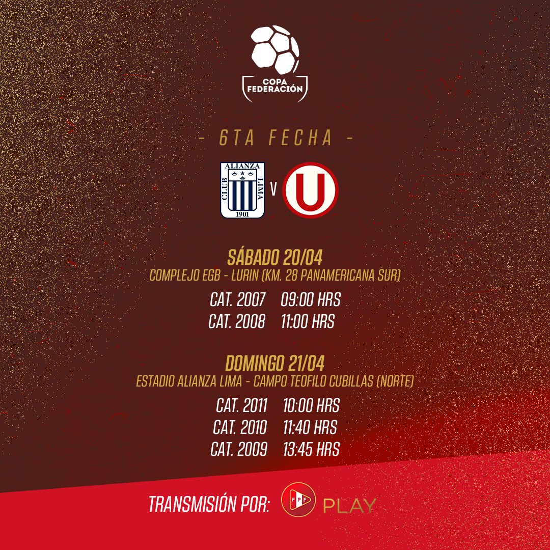 ¡𝗜𝗠𝗣𝗘𝗥𝗗𝗜𝗕𝗟𝗘! 🤯 #FPFPlay transmitirá en exclusiva el Clásico en todas sus categorías. 📲 Suscríbete en fpfplay.com y disfruta del @ClubALoficial 🆚 @MenoresU #TorneoÉliteFederación #TorneoFederación