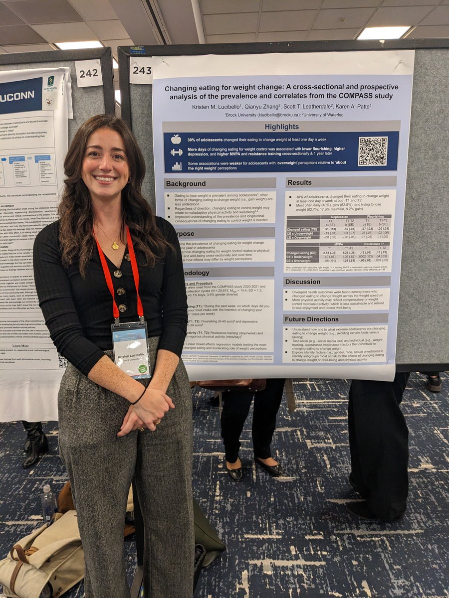 Dr @krislucibello presented her research on restricting or altering eating with the intention to change their weight among adolescents in the @COMPASS_UW Study at the @SRAdolescence conference #SRACHICAGO2024