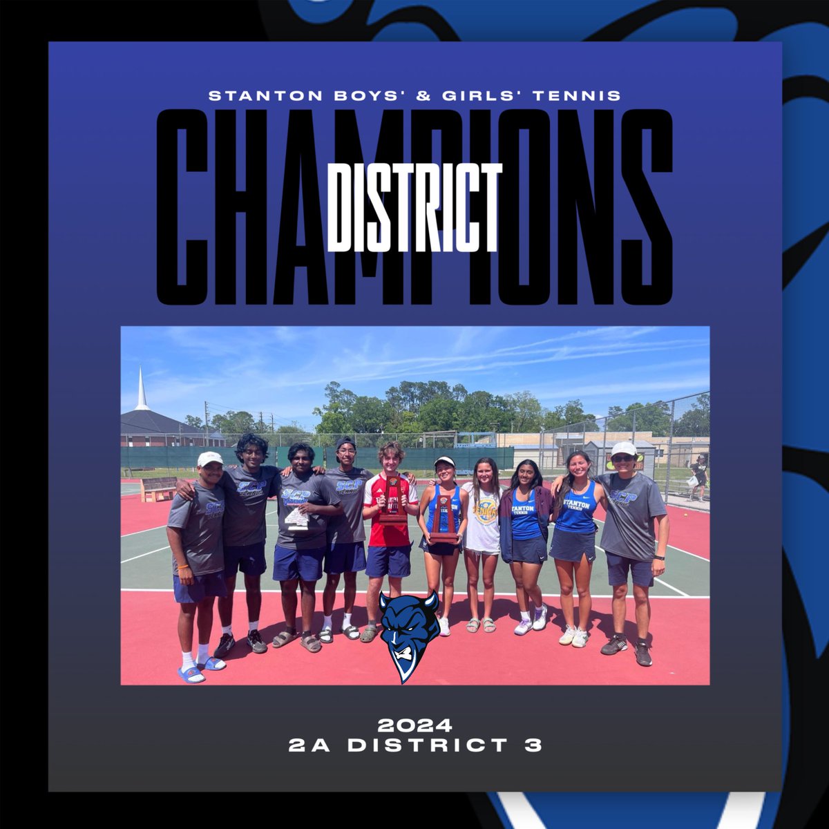 Congratulations to both the Girls’ and Boys’ Tennis teams for taking home the District Championships! Good luck in Regionals and beyond! 😈🎾🏆🥇 #stantonathletics