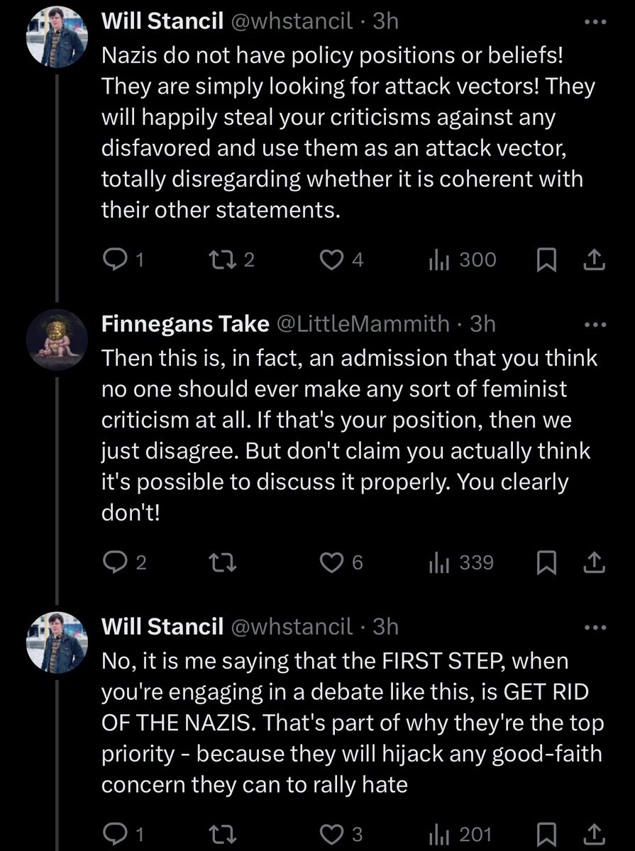 Please submit to Will Stancil at least 25 instances of you denouncing Nazis on Twitter before taking a position on the ramifications of the Cass Report