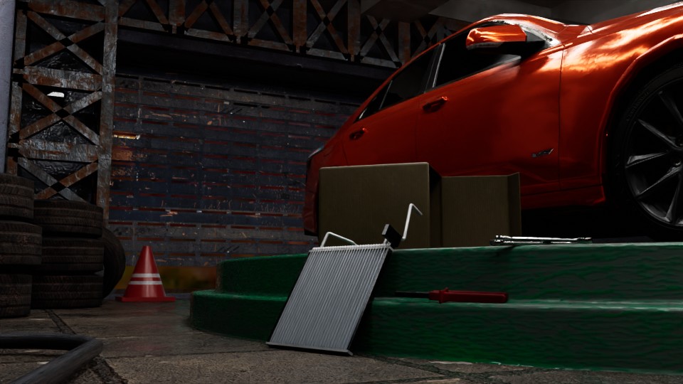 criscat's tweet image. Low-poly modeling test, with a few renders just to put the model (a car AC evaporator) in its context.
#b3d #b3dart #blender3d #blenderartwork #cyclesrender