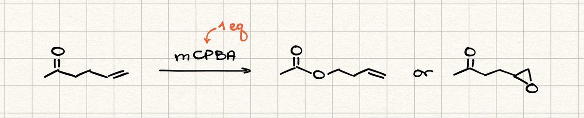 Ok, #chemtwitter, legit question: what is the major product? My gut feeling says epoxide, but it’s more or a feeling as opposed to a rational explanation. What do you think?

#organicchemistry