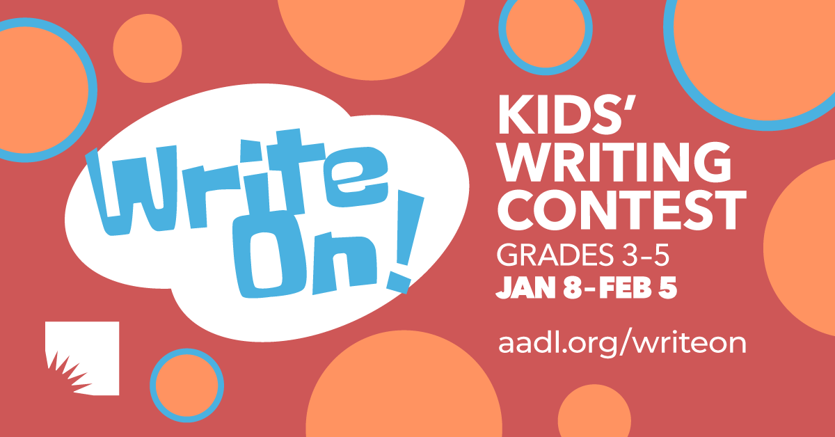 This weekend we announce the winners of the Write On 3rd-5th grade writing contest! 🏆 Join us as we celebrate all of our writers on Saturday, April 20 at 1 pm at the Pittsfield Branch. aadl.org/node/623205