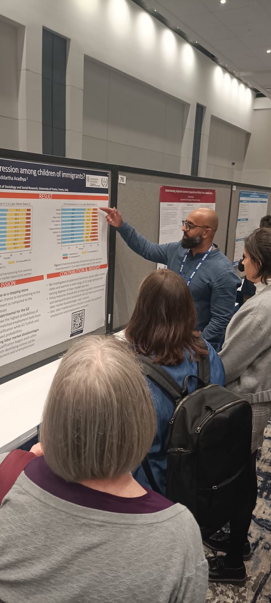 Congrats to PAA poster award winner Siddartha Aradhya from SUDA in Columbus today 🌺 With an interesting piece on G2 in the Swedish labor market!