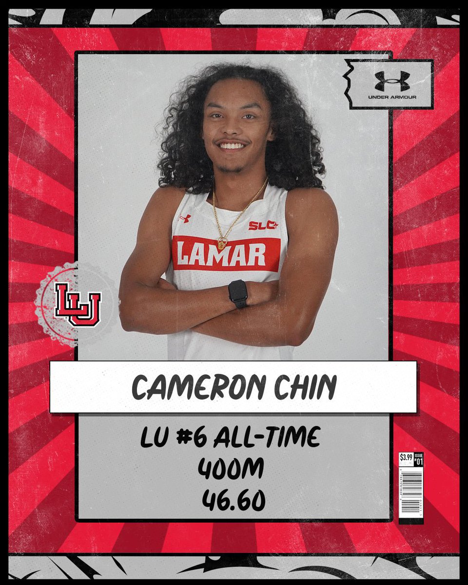 A brilliant performance by Cameron Chin in the men’s 400m, running a new PB of 46.60! That moves him to 6th all-time for LU. Jaylon Roberts tied his PB, crossing with a time of 47.10! #DefendTheNest #PeckEm 🔴⚫️⚪️