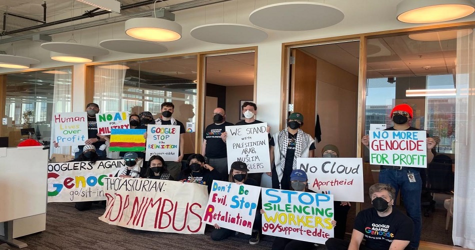 #Google has fired 28 employees following a sit-down protest over the tech giant’s contract to provide cloud computing and #ArtificialInteligence services to the Israeli government. Tech giant says employees engaged in ‘completely unacceptable behaviour’ during sit-in at offices.