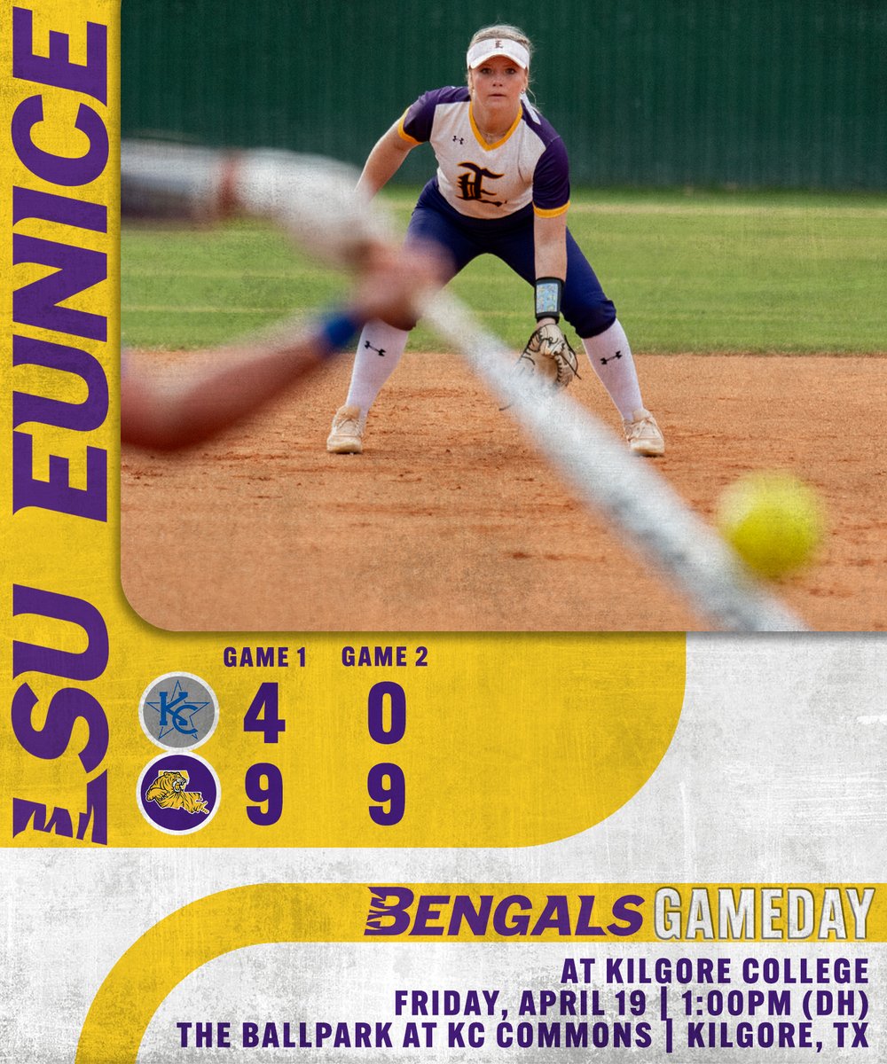 A Friday Sweep! LSU Eunice uses big innings to help propel past Kilgore College. The Bengals close out the regular season at Bossier Parish next week. #DSRO #GeauxBengals