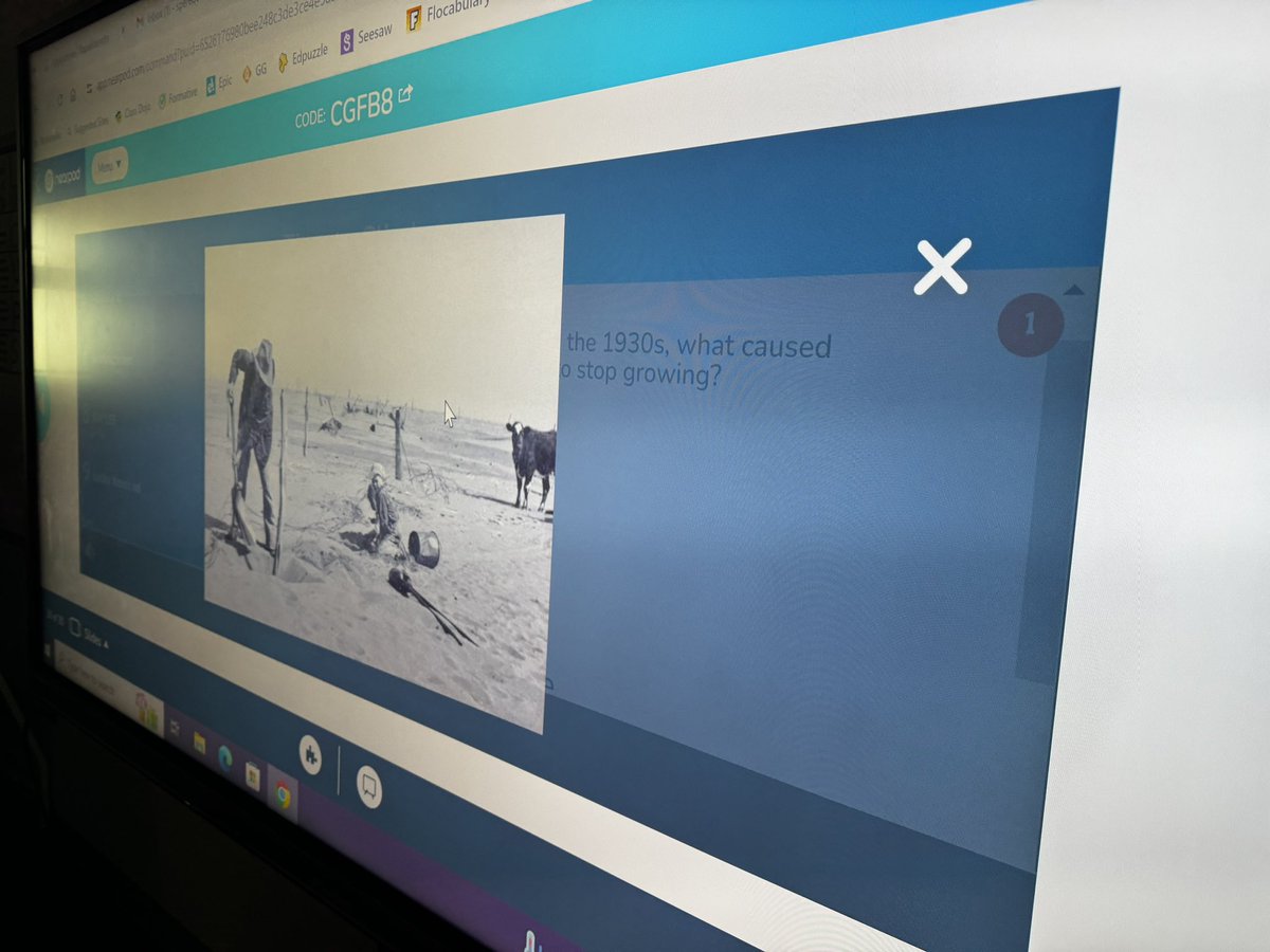 Wrapping up our wk with TX during the Great Depression with @nearpod at @HumbleISD_LLE @HumbleISD @humble_SocSt @edcoach_justin @Seesaw @TxSocialStudies @TexasHistoryL @cassreescano @WiseAboutTexas @Screencastify @edpuzzle