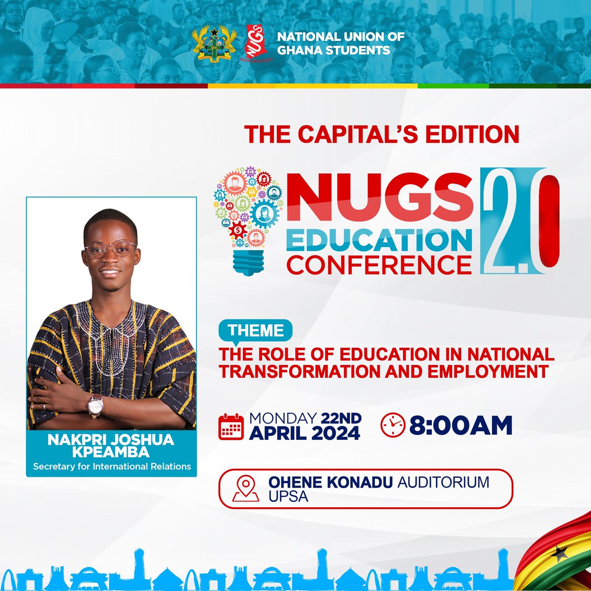NakpriJoshua's tweet photo. Education is the cornerstone of progress, and I'm deeply passionate about ensuring quality education for all children, regardless of their economic status. Join me at UPSA as we gather stakeholders to reignite the spirit of education in Ghana. https://t.co/oSqfpVIGO8
