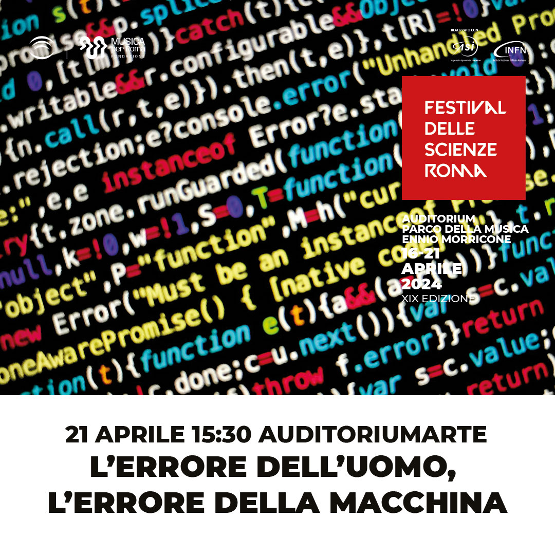 Algoritmi e #AI, tanti dati e tante opportunità. Ma come riconoscere gli errori? 📅Se ne parla domenica 21 aprile al #FestivaldelleScienzeRoma con Simona Venuti, security manager GARR tra i protagonisti. 👉auditorium.com/it/event/lerro… @GSSI_LAQUILA @CNRsocial_ @IITalk @AuditoriumPdM