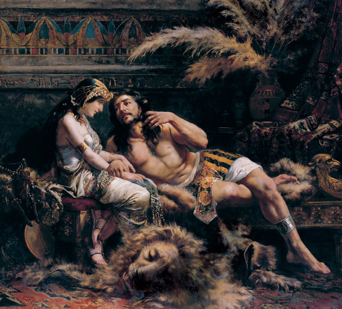 'Samson and Delilah', Jose Etxenagusia (1 February 1844 – 31 January 1912), Spanish