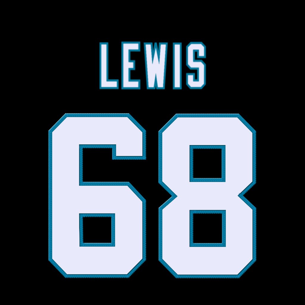 Carolina Panthers OL Damien Lewis (@Damienlewis72) is wearing number 68. Last worn by Cade Mays. #KeepPounding