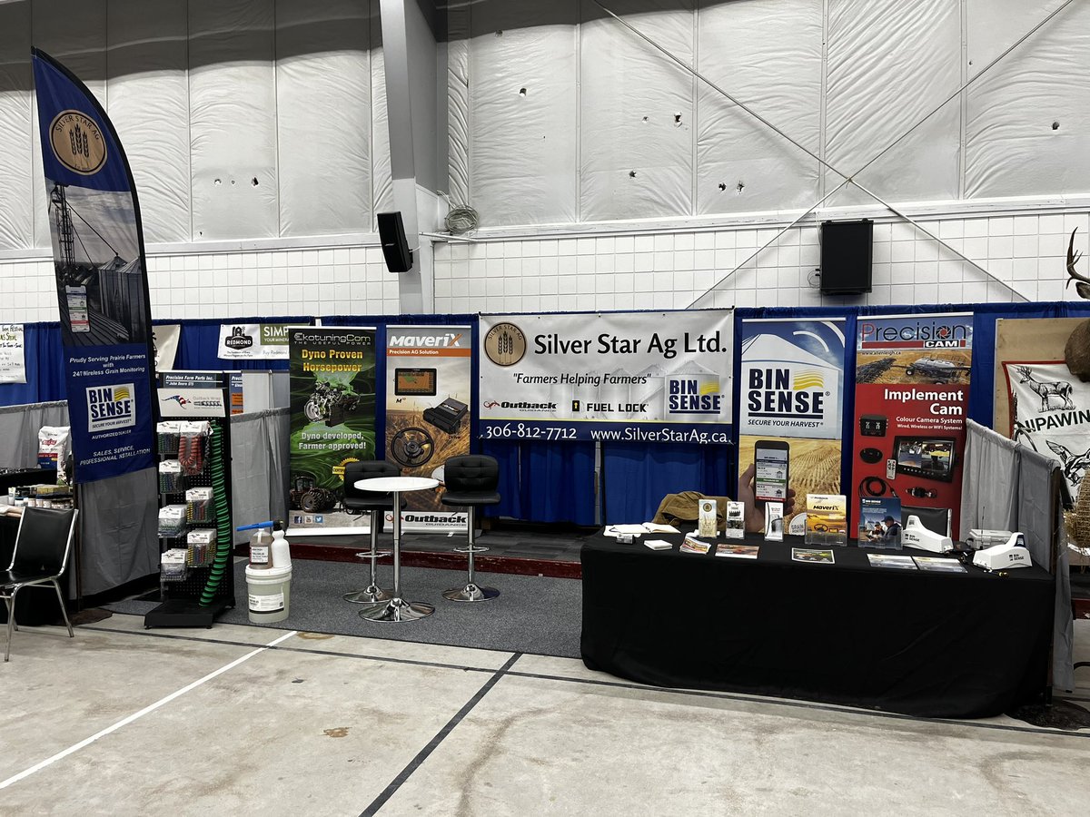 We’re at our home show this weekend @ the Nipawin Lions Trade Fair. @mybinsense @Outback_GPS @OutbackWrap @PrecisionCam and our Thunderbolt and Tru Pearl by Ver-Tech labs on display.