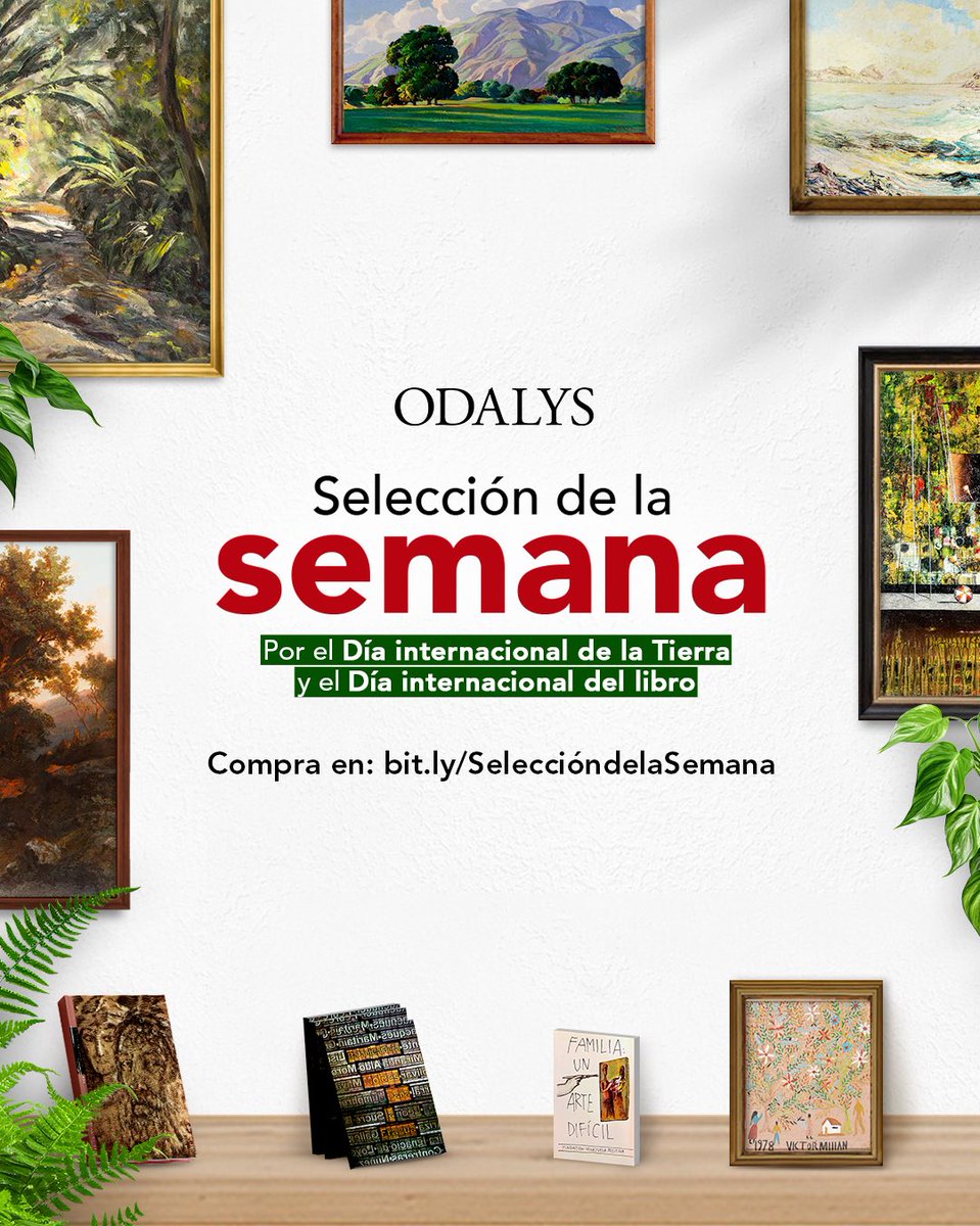 grupoodalys's tweet photo. ¡Celebra el Día Internacional de la Tierra y el Día Internacional del Libro!

Hemos reunido una variedad de escritos y piezas con diferentes técnicas y estilos que puedes agregar a tu colección.

🗓️ Desde hoy 19/04 hasta el 29/04

Visita nuestra página:
🌐 https://t.co/9vlSs1qCF2 https://t.co/3Wg3EFUcEU