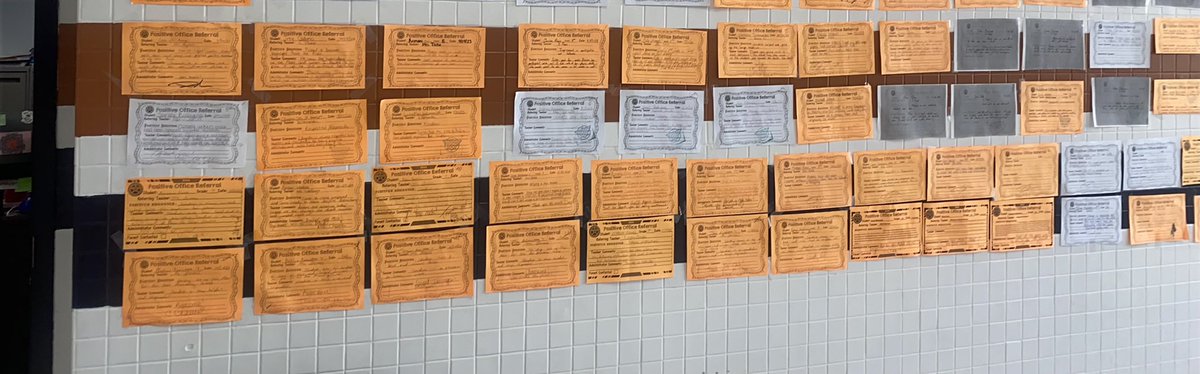 Keep the positive referrals coming! We may need another wall to post them 😊🧡🧡#PBISatRMS @FORtheValley_DM @DannyBustos14 @AndreaMorse26 @JMacias_CI