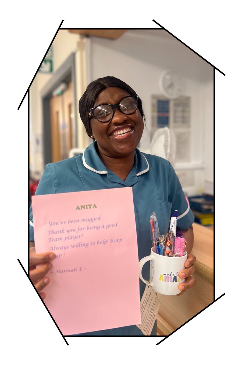 Anita #you’ve been mugged 🤩🥂thank you for being a good team player !!! Your efforts truly make our workplace a better place.”keep smiling 😊
