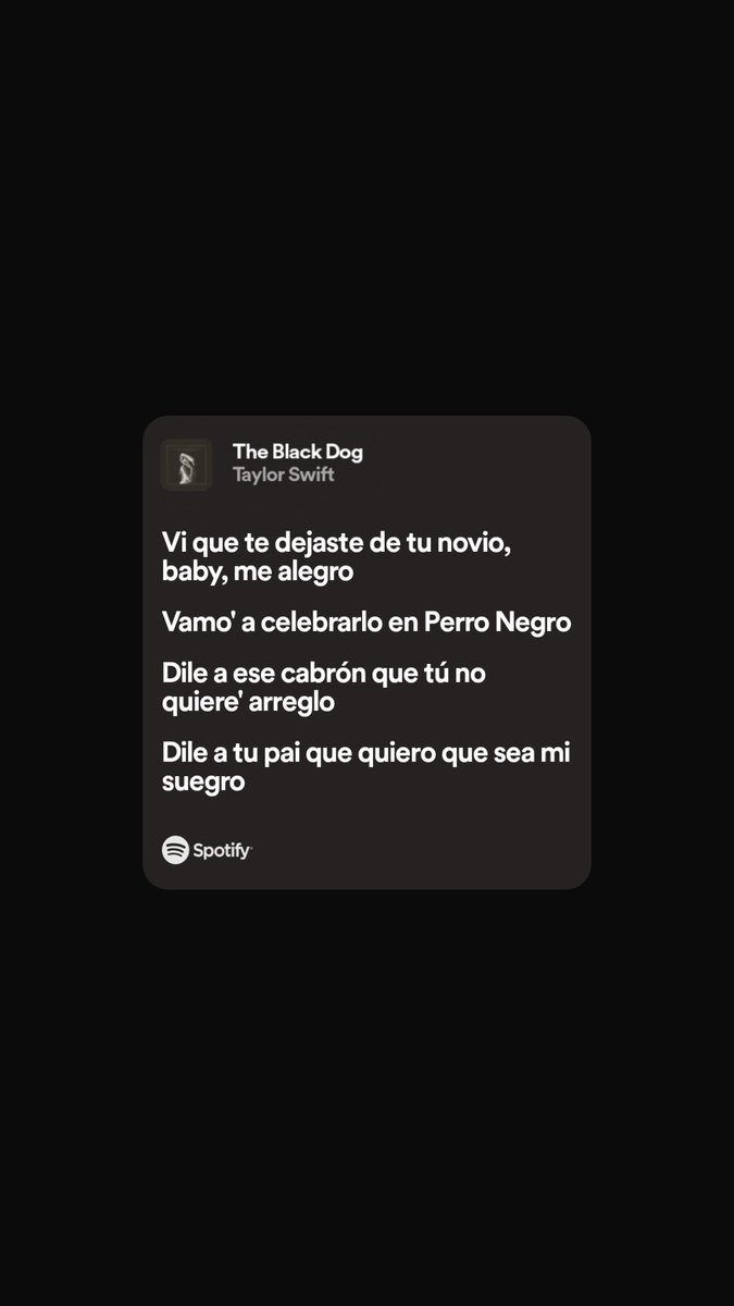 La letra de The black dog está como rara #TSTTPD