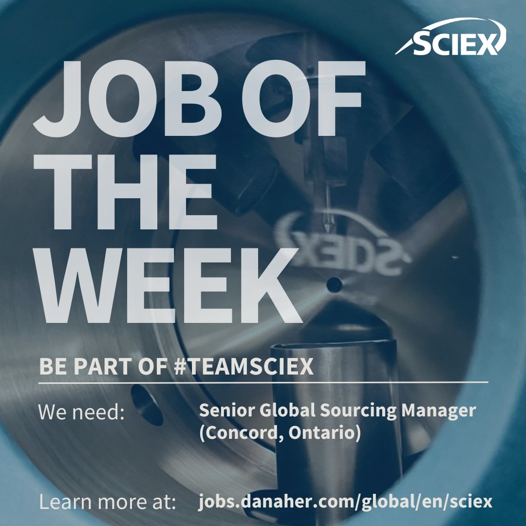 Join #SCIEX and drive global sourcing strategies as our Senior Global Sourcing Manager in Concord, Ontario! 🌎 Embrace the blend of strategic planning and hands-on execution in this impactful role. Apply now to shape the future of sourcing with us!💼👉 bit.ly/3vRPbsO