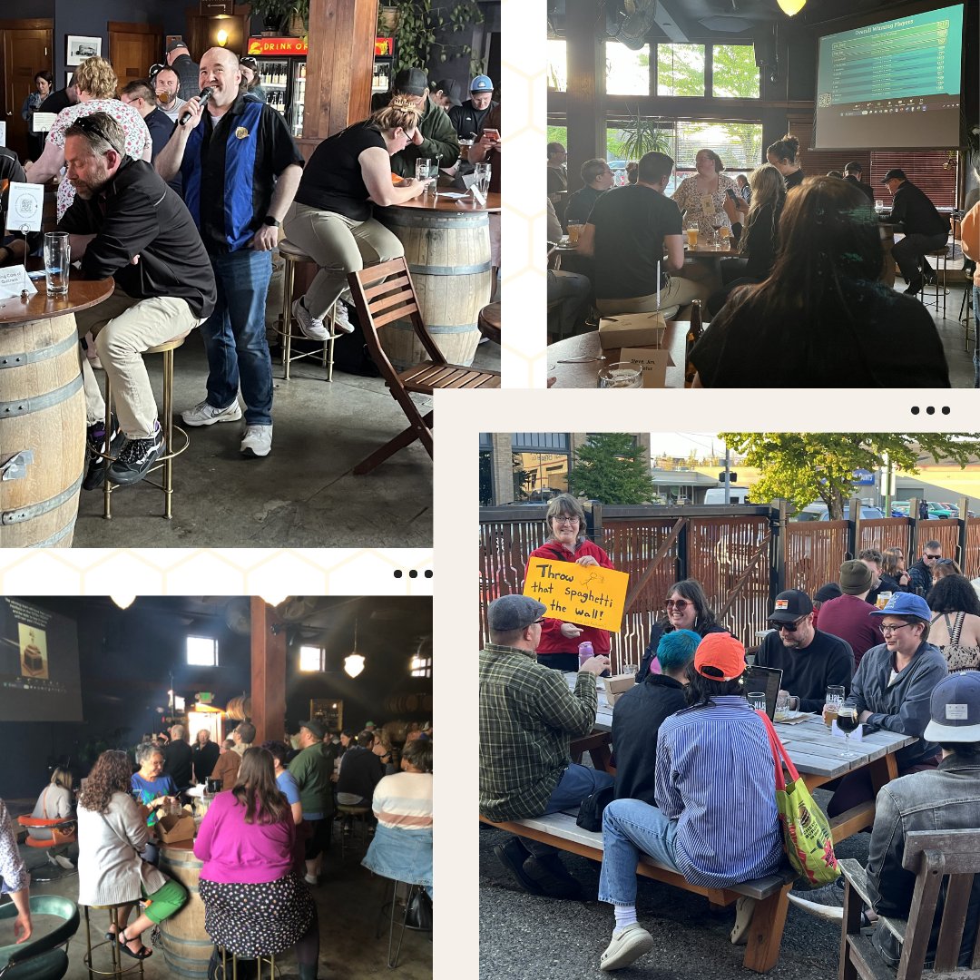 WhatcomLiteracy's tweet image. Trivia Bee players and friends filled Aslan Depot yesterday.

Thanks sponsors BP Cherry Point Refinery and Industrial Credit Union. Special shoutout to Scotty VanDryver at KAFE Radio. Big thanks to Aslan Depot for supporting Whatcom Literacy Council with a Pint Night