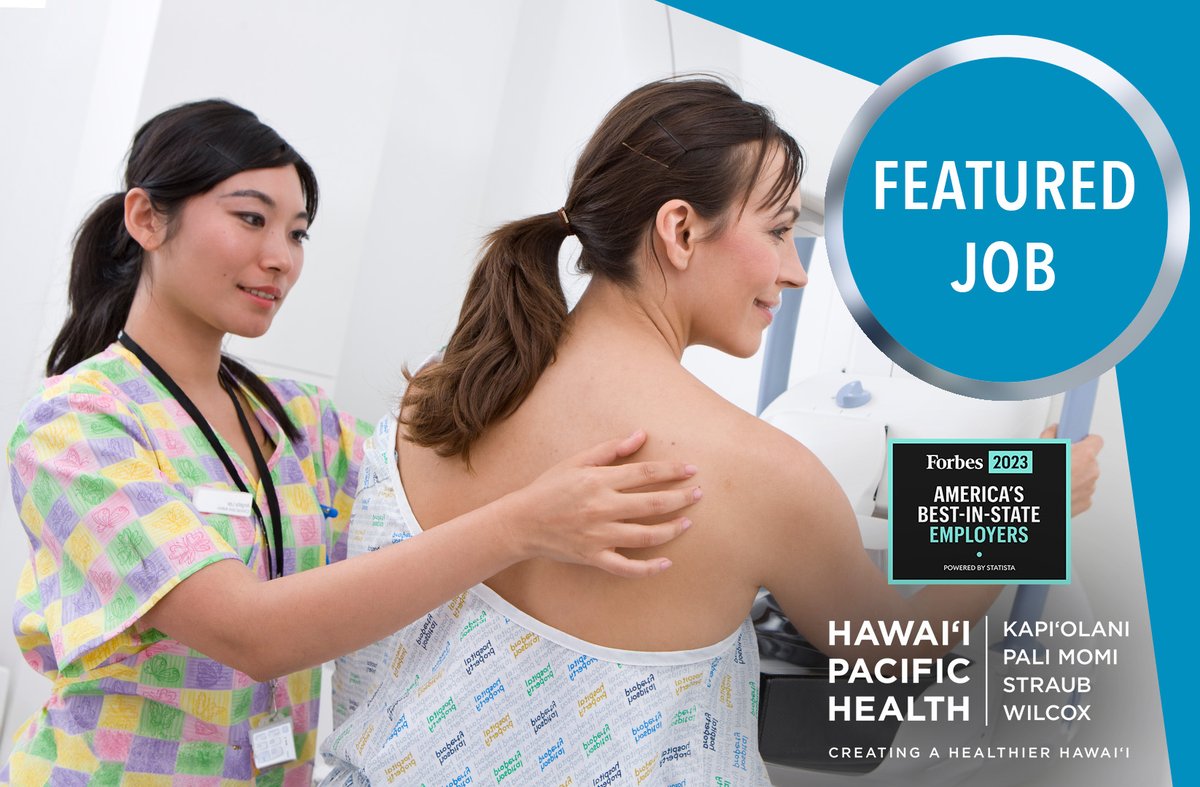 Are you dedicated and meticulous with a solid understanding of technical and imaging procedures? You could be the ideal candidate to join the team at the Kapiolani Women's Center of @KapiolaniMedCtr as a mammography technologist. Apply now: bit.ly/4ayDUN1.
