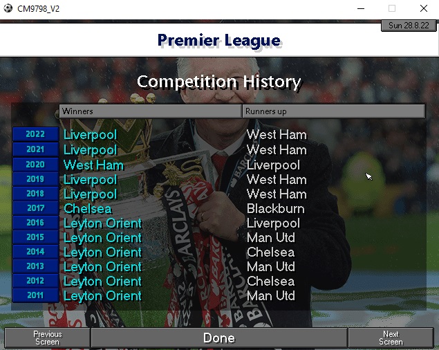 ojhanse's tweet photo. @9798Nikolai Made Leyton Orient a power house club with your «Swansea tactic» before moving on to Liverpool in this save. Your no striker tactic (https://t.co/9E1ucv9Ei6) also won me a title, but the Mallorca set up really worked. https://t.co/JBCQ1iKctv