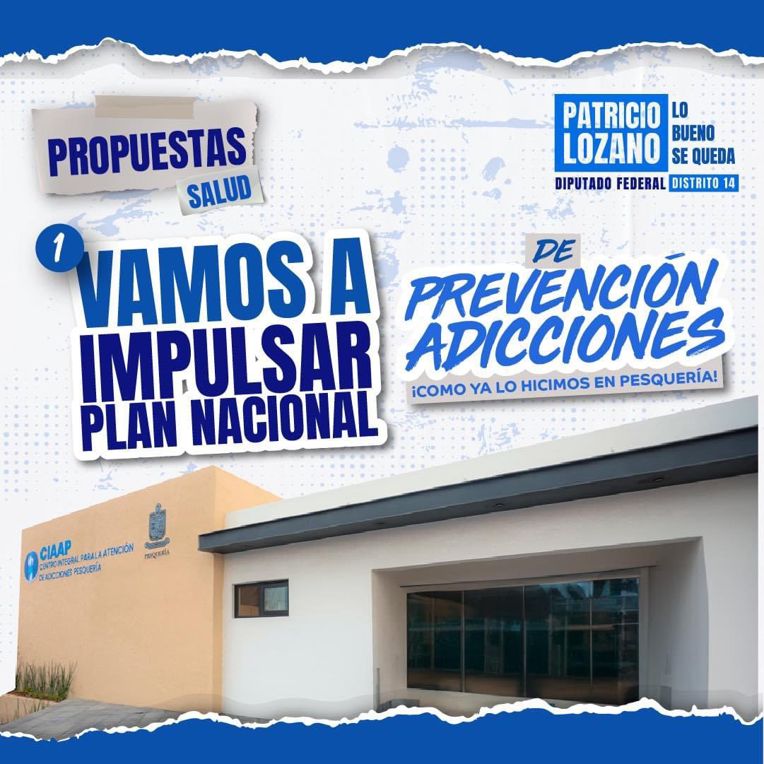 ⬇️ 𝗔 𝗘𝗦𝗧𝗢 𝗟𝗘 𝗩𝗔𝗠𝗢𝗦 𝗔 𝗘𝗡𝗧𝗥𝗔𝗥 en #salud ⬇️ Como ya lo hicimos en #Pesqueria, impulsaré un Plan Nacional de Prevención de Adicciones. Pero nuestro trabajo va más allá, estamos recorriendo cada rincón del distrito para escuchar y llevar sus propuestas al Congreso…