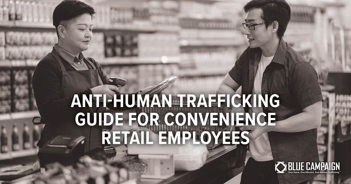 #DYK, We offer an anti-human trafficking guide specific for convenience stores and employees. Learn how to spot the indicators of trafficking in your workplace and community: go.dhs.gov/Zwn