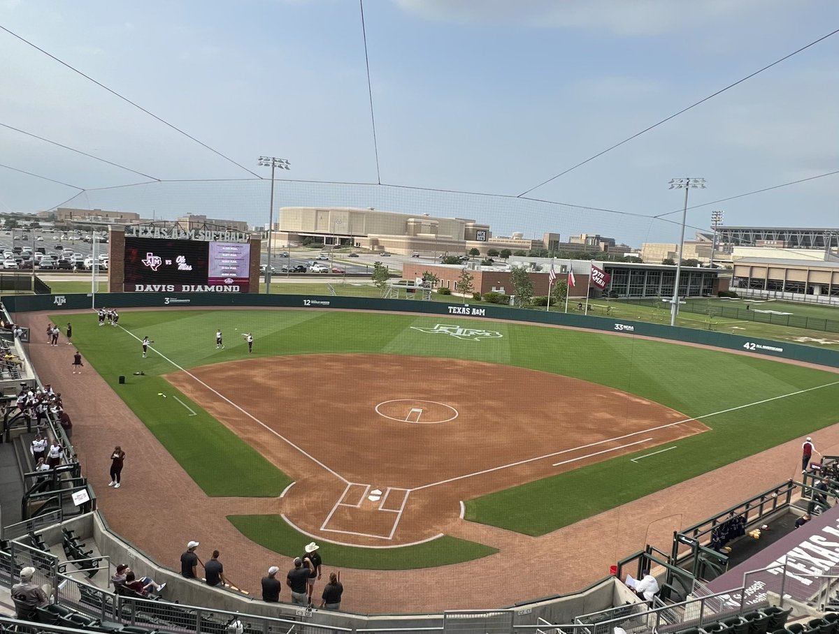 Davis Diamond sure looks #Regional Worthy Thanks to the irreplaceable @aggiefieldguy @therealdaxlee @aggiefieldstaff (Photo courtesy of The Matt Simon -Aggie Radio)