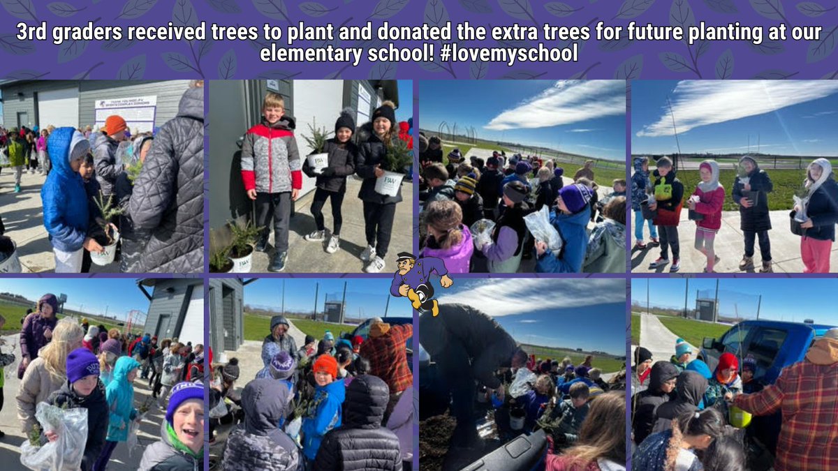 3rd graders received trees to plant and donated the extra trees for future planting at our elementary school! 🌳 #lovemyschool