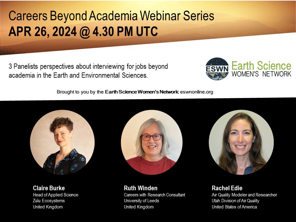 Register now for the next installment of our Careers Beyond Academia series... this time focused on interviewing. Join us April 26! eswnonline.org/careers-beyond…