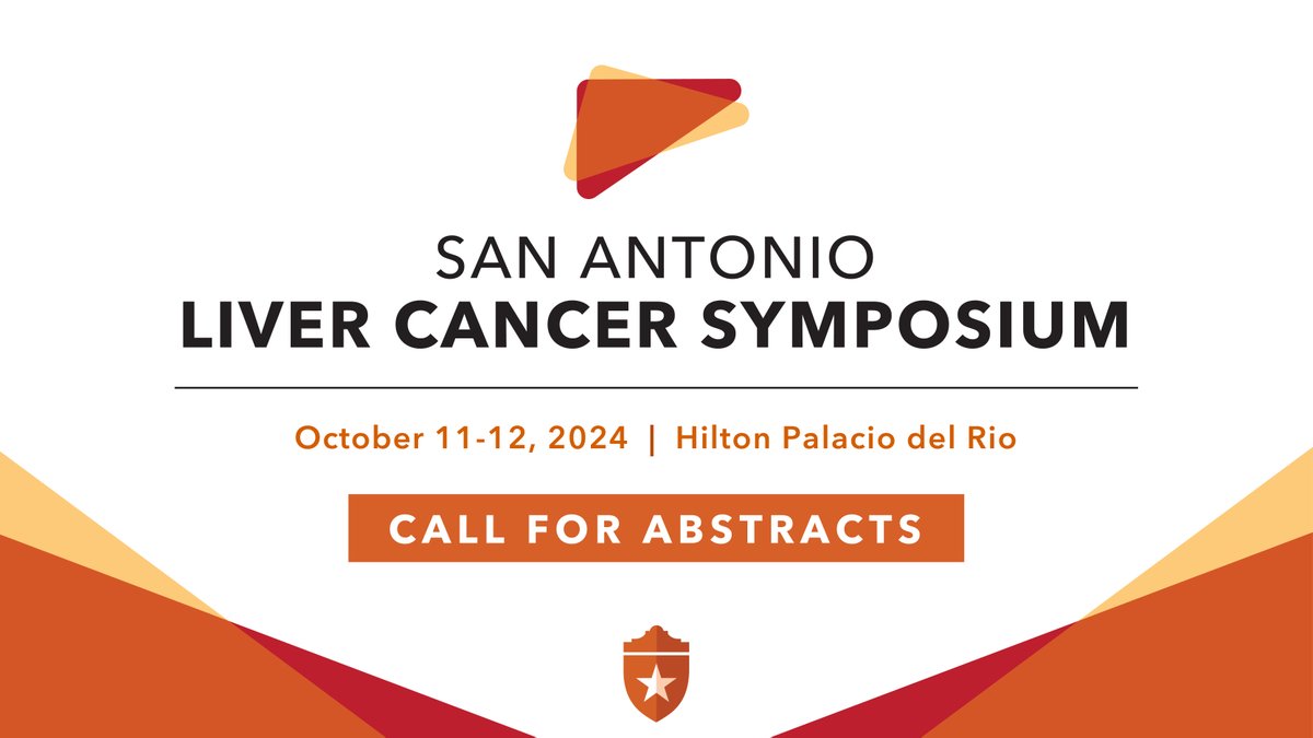 Share your groundbreaking research on cancer disparities, survivorship, prevention and screening at our annual San Antonio Liver Cancer Symposium on Oct. 11-12. Abstract submissions are due by July 1. CME, MOC and CNE can be earned. Submit here: bit.ly/4d1wV0N