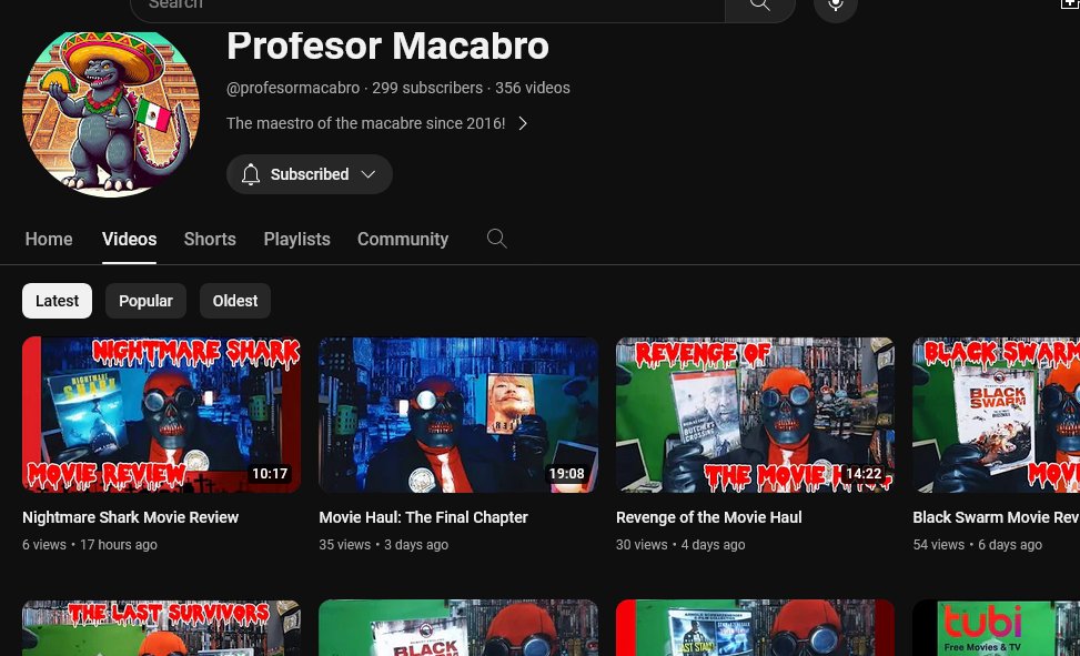 I wanted to give a shout to @MacabroProfesor for being so supportive. I really appreciate it. If you have time, please check out his channel. His videos are very entertaining. youtube.com/@profesormacab…