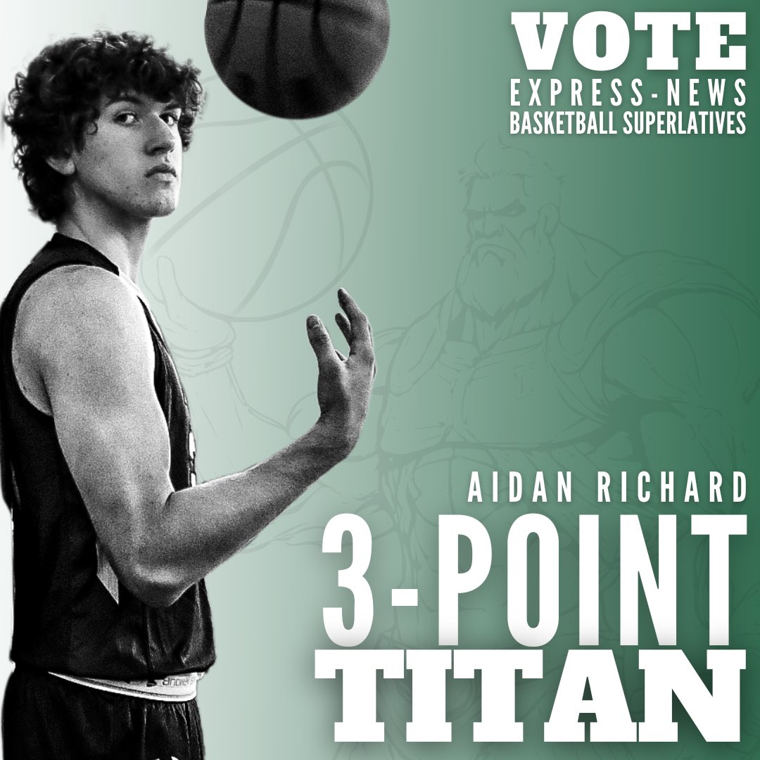 VOTE VOTE VOTE! <a href="/Aidan_Richard01/">Aidan Richard</a> has been nominated as the 3-POINT TITAN. The Express-News selected 30 different players for six separate categories of basketball superlatives. The polls are now open and will close Thursday, April 25 at 11:59 pm. 
 expressnews.com/projects/2024/…