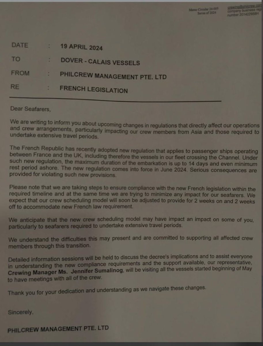 jmrouebferries's tweet image. First battle won on the #Transmanche! P&amp;amp;O officially announces that its company will comply with the provisions of the law 🇫🇷 against social dumping. A hopeful first step for British and European sailors! @HerveBerville @UKinFrance @MennaRawlings @EamonRyan