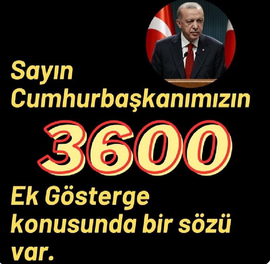 Sayın Cumhurbaşkanım #BirinciDereceye3600 Ek Gösterge sözünüz nerede kaldı @RTErdogan @dbdevletbahceli @isikhanvedat @eczozgurozel @erkanakcay45 @tcbestepe @55erhanusta @OnderKahveci @TurkesGuney @_aliyalcin_ @yusufyazgan37 @memetsimsek @fahrettinaltun @AvOzlemZengin @iletisim