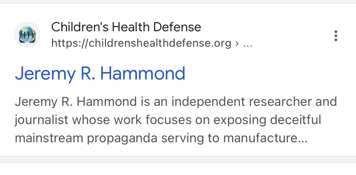 @jeremyrhammond @AliNeitzelMD Jeremy is a CHD grifter. Go back to RFKjr you grifter. Your attempts at discrediting Allison are a joke.