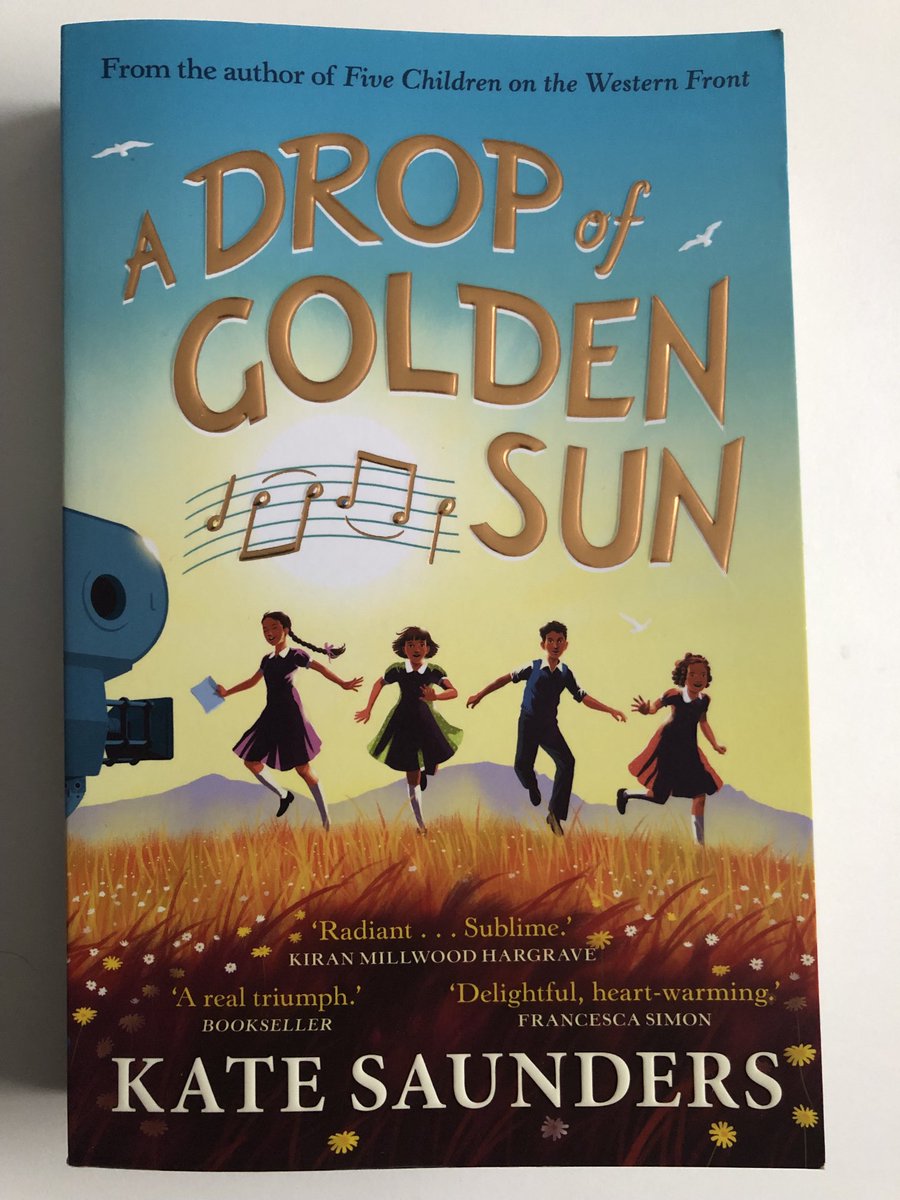 Also read A Drop of Golden Sun by Kate Saunders, recommended by Sanchita ⁦@childrensbkshop⁩. An absolute delight from beginning to end, it’s the story of Jenny, who lands a part in a film musical very like The Sound of Music. Such great characters & storytelling. Loved it!