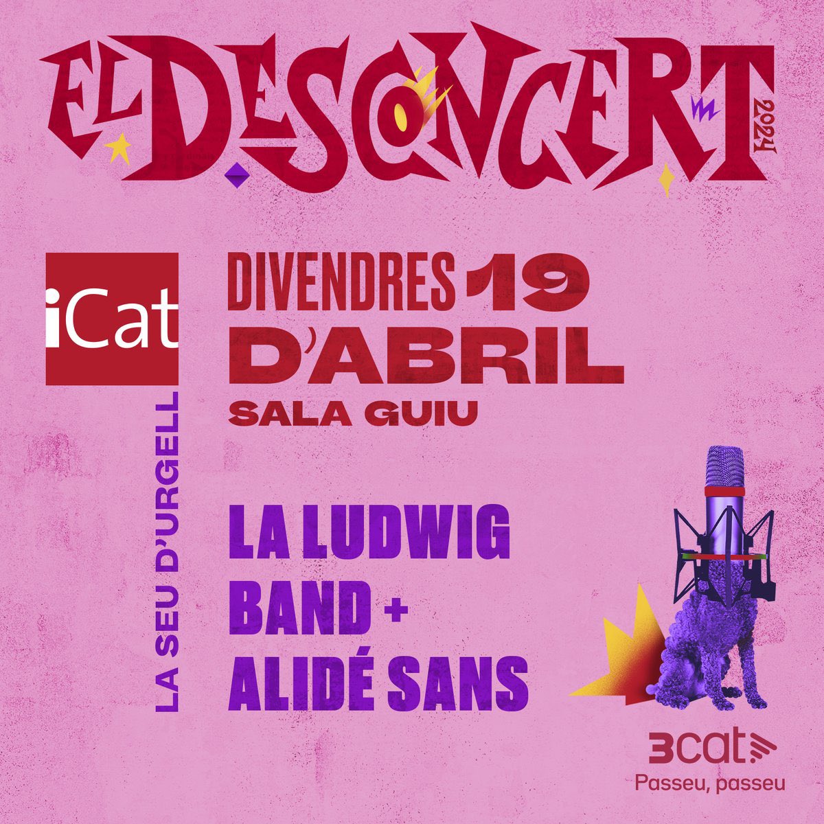 Ep! A partir de les 22.00 #ElDesconcert a La Seu d’Urguell @LaLudwigBand + Alidé Sans Escolta-ho a l’FM, app i icat.cat Festassa!