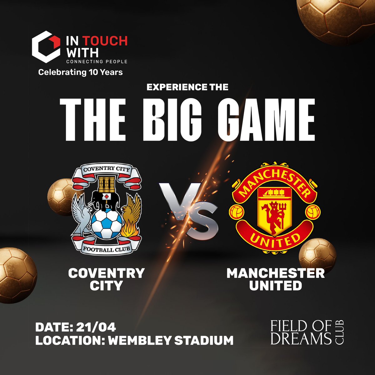 Congratulations to all the lucky Coventry fans who snagged the last batch of Club Wembley semi-final tickets! But sorry folks, it's all aboard the Man U train now! Let's go! 🚂⚽️ 

<a href="/itwfamily/">In Touch With...</a> #ManUtd #EmiratesFACup #SemiFinals #ClubWembley #CoventryCity #FACup #VIP