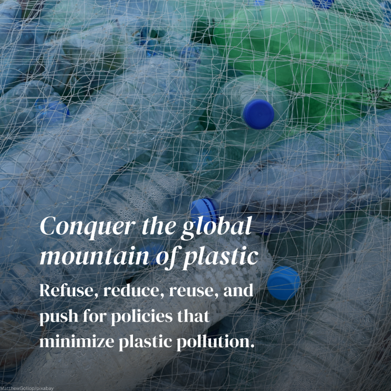 UNEP's tweet photo. Our planet is at a tipping point with global warming, massive biodiversity loss, and severe pollution and waste. But Monday’s Mother #EarthDay is a reminder that individual actions matter. Here are 5 ways to take action.