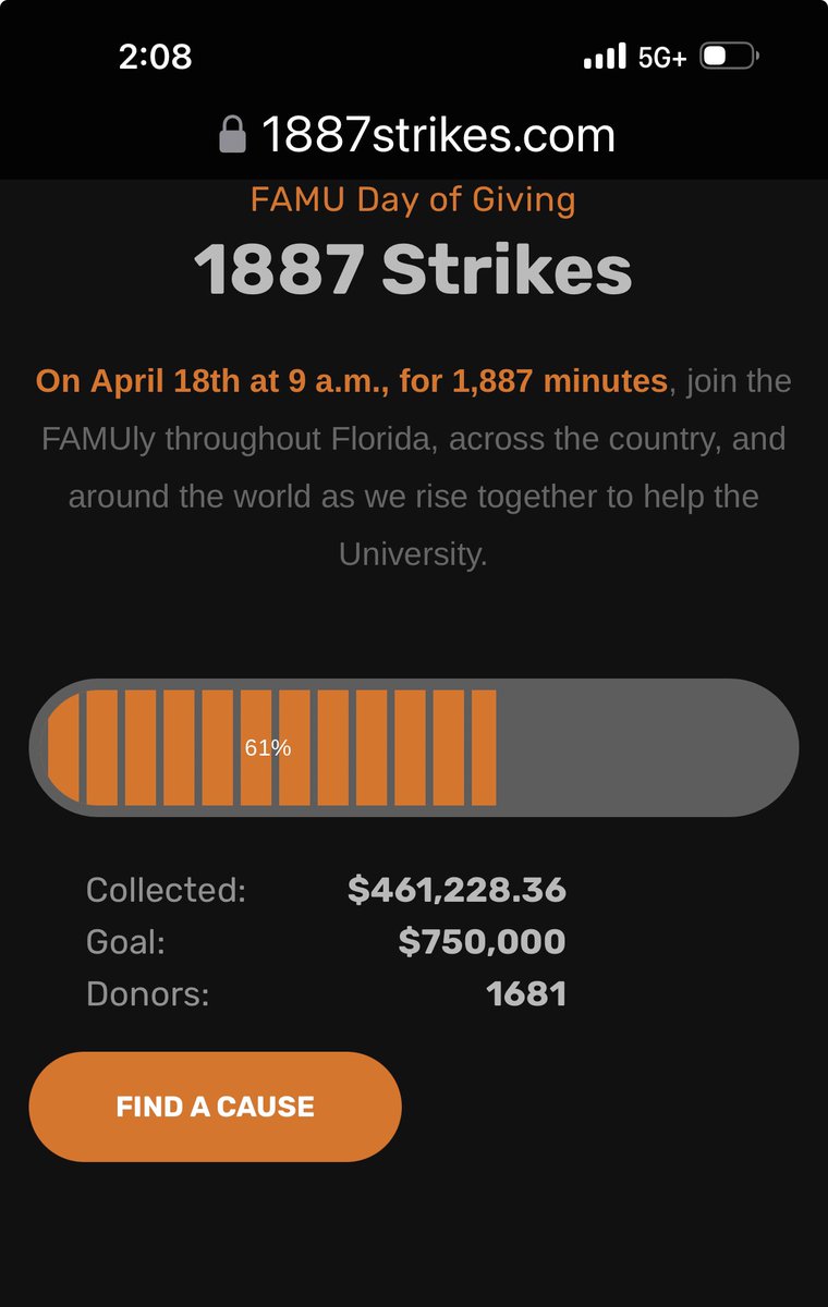 We have too many living graduates for there to only be 1,681 donors. We have to start walking it like we talk it. The donation does not have to be large, just give. 🧡💚