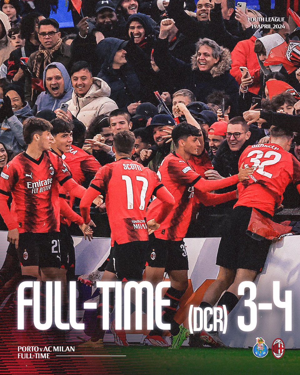 🔚 RESTIAMO A NYON!

📲 Segui il post-partita LIVE ➡️ acmi.land/ACMilan-App 

#PORACM 2-2 (3-4 dcr)
#SempreMilan